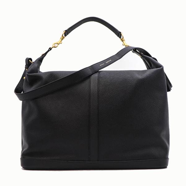 ザンケッティ バッグ シュリンクレザー 2WAY ショルダーバッグ ZANCHETTI WE X 724 B3 ZCT NEROの画像