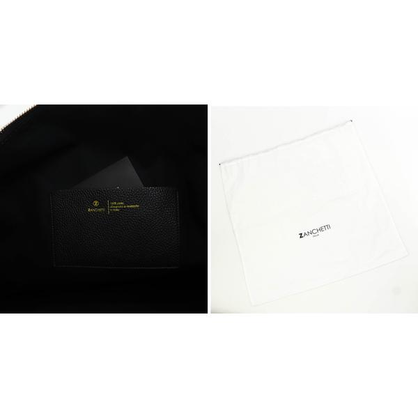 ザンケッティ バッグ シュリンクレザー 2WAY ショルダーバッグ ZANCHETTI WE X 724 B3 ZCT NEROの画像