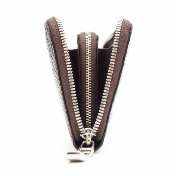 ペッレモルビダ 財布 クロコダイル ラウンドジップ 長財布 PELLE MORBIDA PMO-CRS010 PMO NICOTINEの画像