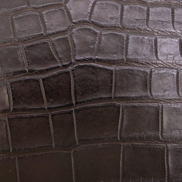 ペッレモルビダ 財布 クロコダイル ラウンドジップ 長財布 PELLE MORBIDA PMO-CRS010 PMO NICOTINEの画像