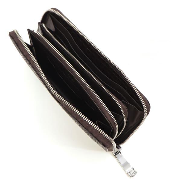 ペッレモルビダ 財布 クロコダイル ラウンドジップ 長財布 PELLE MORBIDA PMO-CRS010 PMO NICOTINEの画像