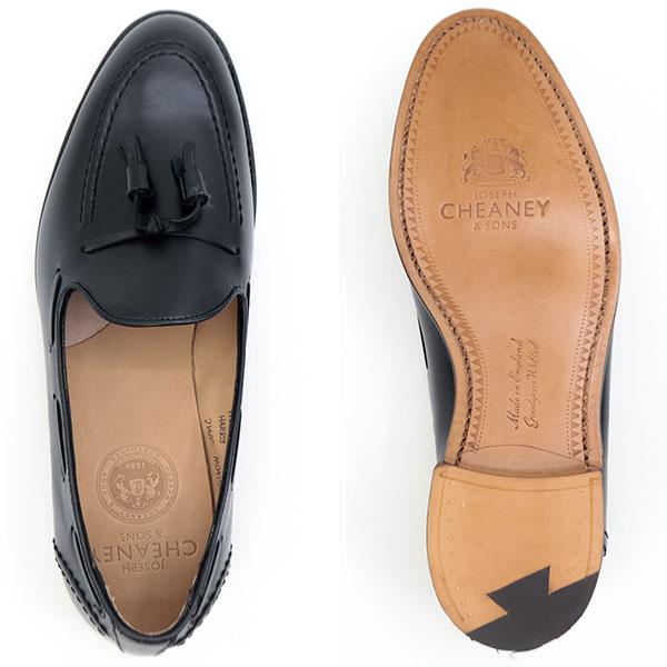 ジョセフ チーニー レザーシューズ メンズ カーフレザー タッセルローファー ハリー JOSEPH CHEANEY HARRY JCN 100186 BLACK CALF 返品交換不可の画像