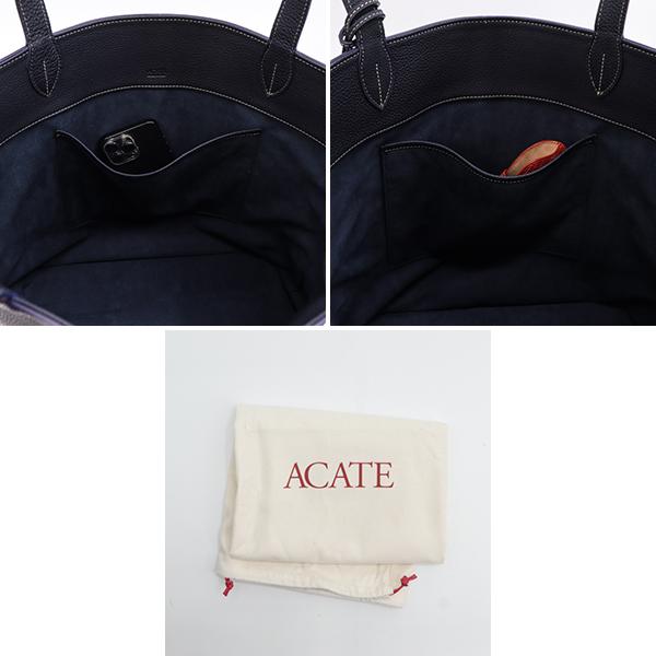 アカーテ トートバッグ カーフ シュリンクレザー ACATE KAUS/SH