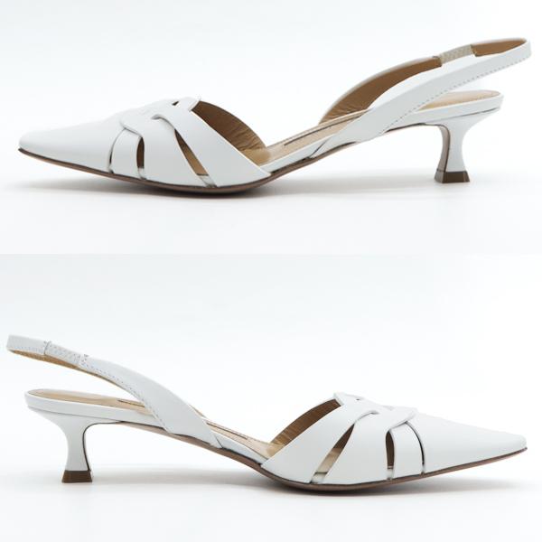 ペリーコ パンプス レディース レザー バックストラップパンプス ダマ レガータ PELLICO DAMA PE231DA3189VIXX PLC VITELLO BRIGHT WHITE｜laglagmarket｜02