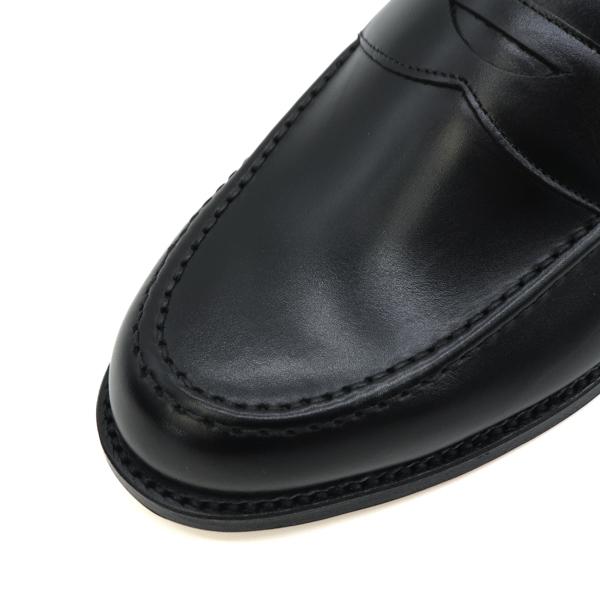 ジョセフ チーニー レザーシューズ メンズ カーフレザー コインローファー ハドソン JOSEPH CHEANEY HUDSON JCN 100160 BLACK CALF 返品交換不可の画像