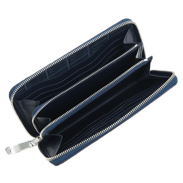 ペッレモルビダ 財布 クロコダイル ラウンドジップ 長財布 PELLE MORBIDA PMO-CRS010A PMO BLUEの画像