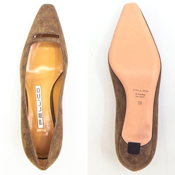 ペリーコ　ベージュ　エナメル　バレーシューズ　36ハーフ ペリーコベージュエナメルバレーシューズ36ハーフ