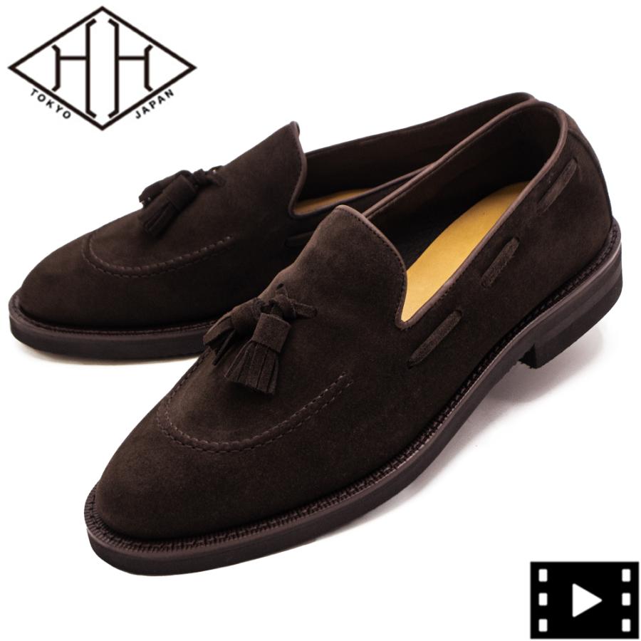 特価 WH ダブルエイチ タッセルローファー 7.5 ブラック 干場義雅 メンズ