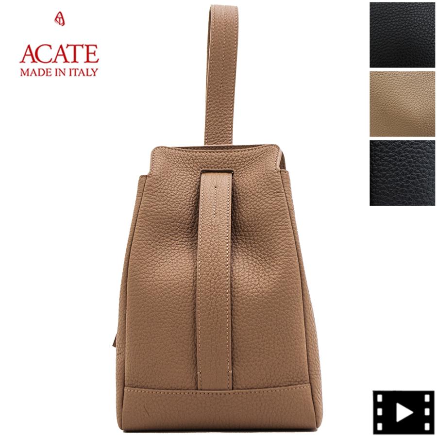 ACATE アカーテ LUGANOT ルガノー カーフ シュリンクレザー 巾着 38446009211-13.jpg