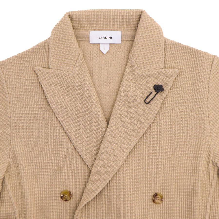 ラルディーニ ジャケット メンズ ワッフル編み ウール ダブルブレスト ニットジャケット LARDINI ALJM575001 LRD 0850の画像