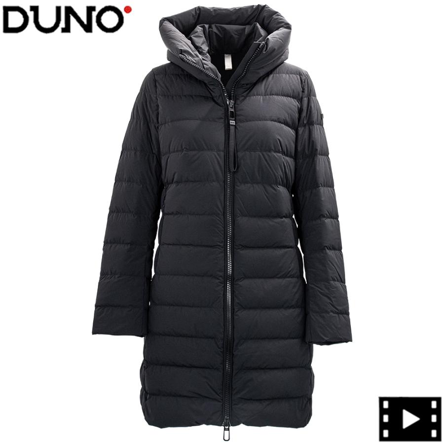 DUNO（デュノ） ダウン レディース ナイロン ミドル丈 ダウンコート 
