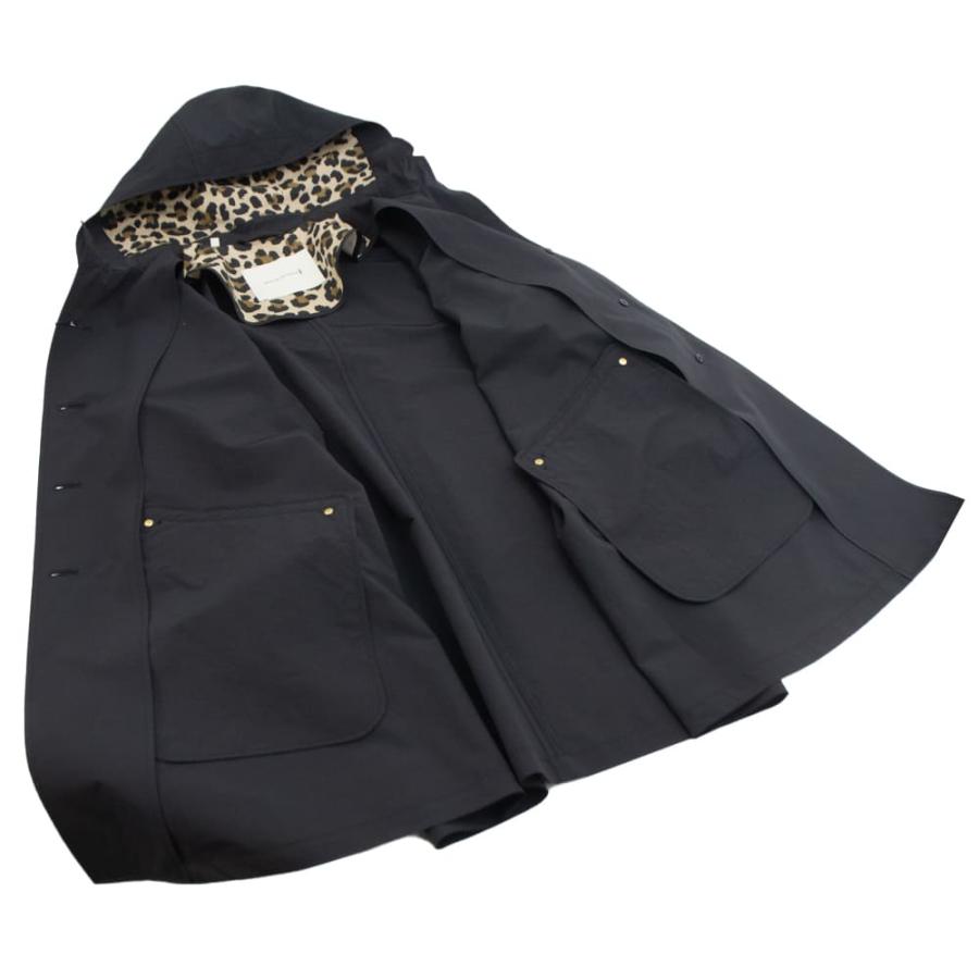 マッキントッシュ コート レディース レオパード ドロップショルダー ショートフーデッドコート ハンビー MACKINTOSH HUMBIE HOOD MB LEO MCT ALK02/BLKの画像