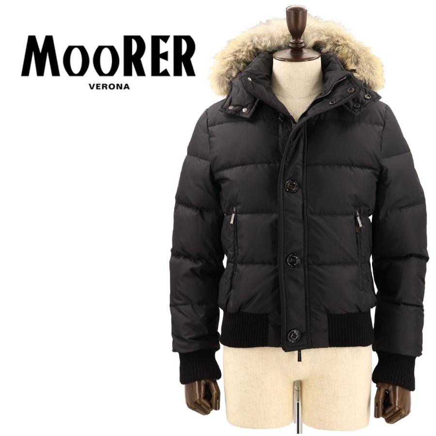 19 年秋冬新作 国内正規品 Moorer ムーレー メンズ N 2b ファーフード付き ショートダウンジャケット Dazzi Wk2 Nero ブラック Ypt Or Id