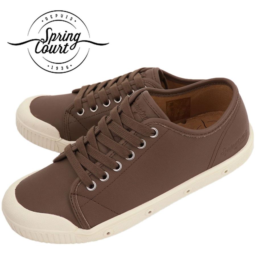 スプリングコート Spring Court レディース ゴートレザー ローカット スニーカー Goat Leather G2s G5 Brown Branch ダークブラウン 返品交換不可 ラグラグマーケット 通販 Yahoo ショッピング