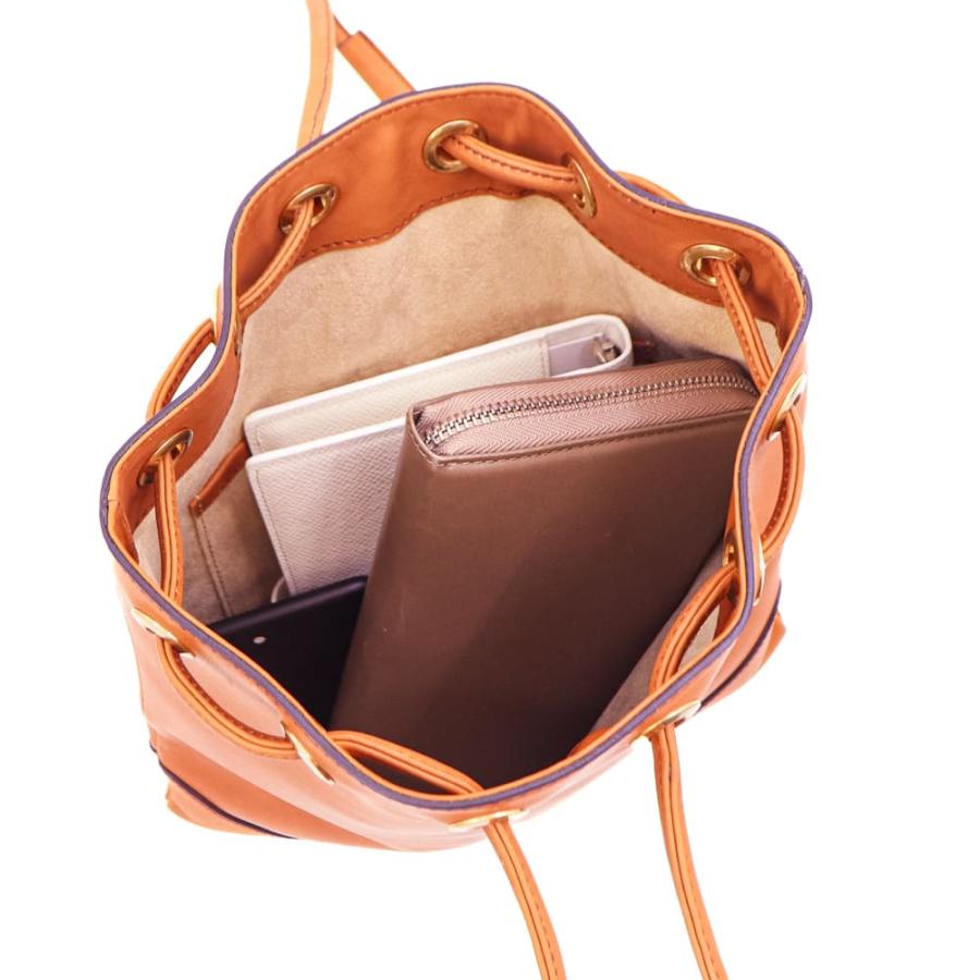 ペッレモルビダ バッグ 牛革 2WAY ドローストリングバッグ フィレンツェコレクション PELLE MORBIDA Firenze PMO-MB080FI PMO TAN/CEの画像