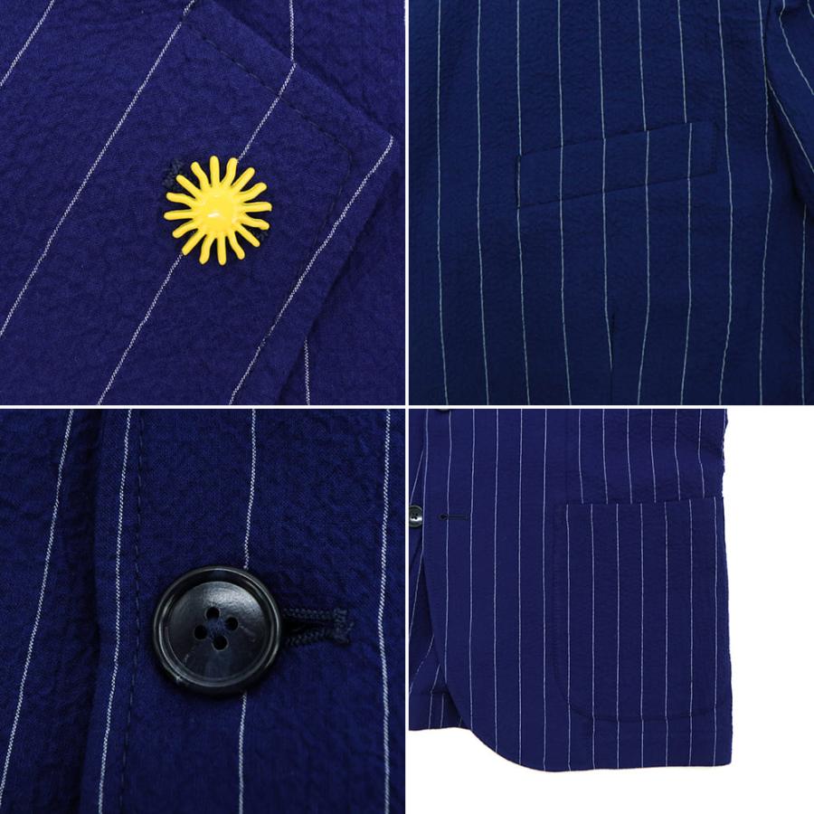 ジャンネット ジャケット メンズ ストレッチコットン シアサッカー ストライプ シャツジャケット GIANNETTO CORALLO JACKET 61260 6103-260CORA GNT 0001の画像
