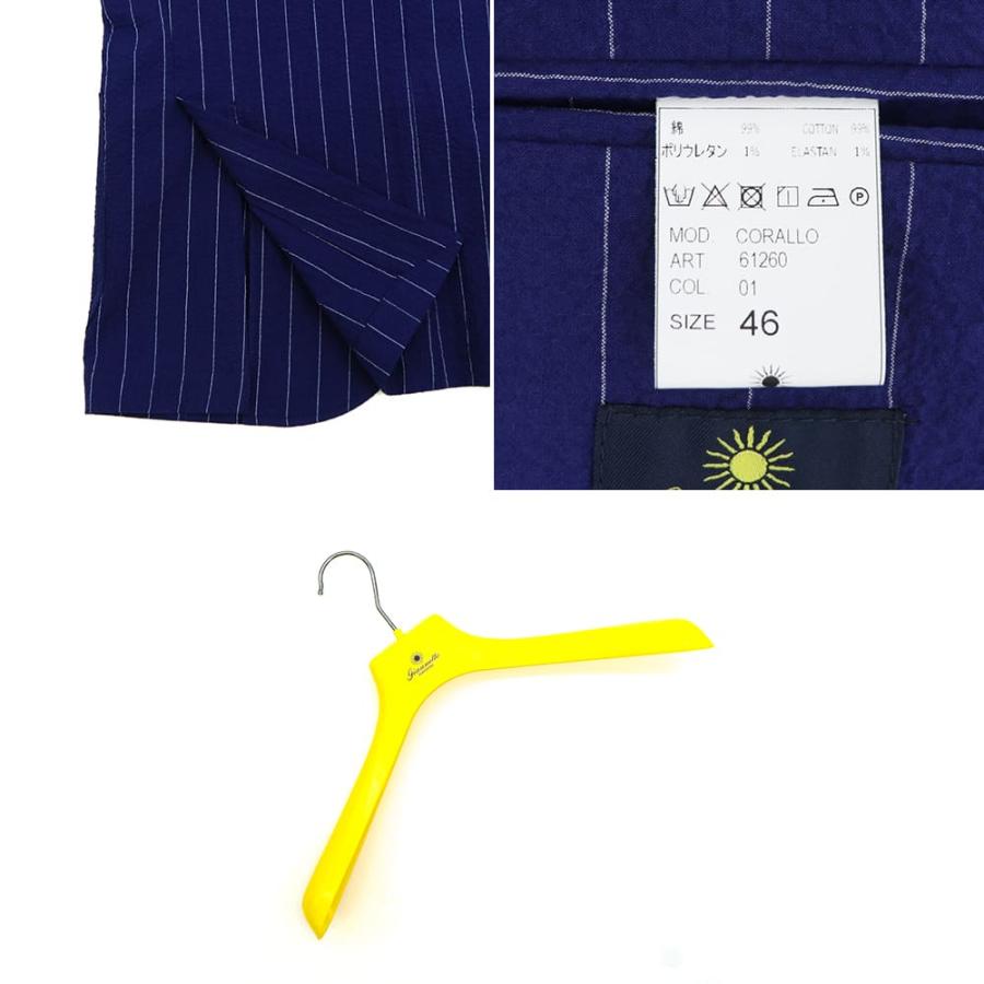 ジャンネット ジャケット メンズ ストレッチコットン シアサッカー ストライプ シャツジャケット GIANNETTO CORALLO JACKET 61260 6103-260CORA GNT 0001の画像