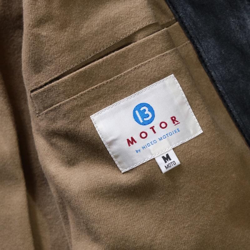 MOTOR ホースレザー スポーツジャケット　Mブラウンモト　モーター MOTOR NEW VINTAGE モーター【ITALIAN HORSE FRONT DOUBLE SPORTS