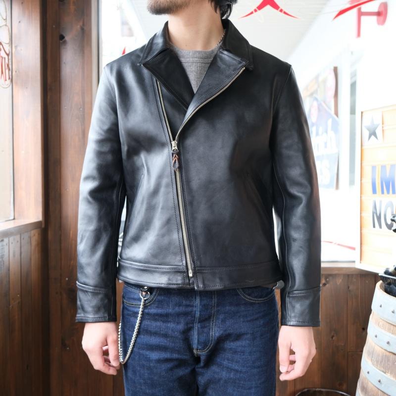 MOTOR NEW VINTAGE  モーター【ITALIAN HORSE FRONT DOUBLE SPORTS JACKET】ホースハイド ダブル スポーツジャケット 馬革 MOTO LEATHERの画像