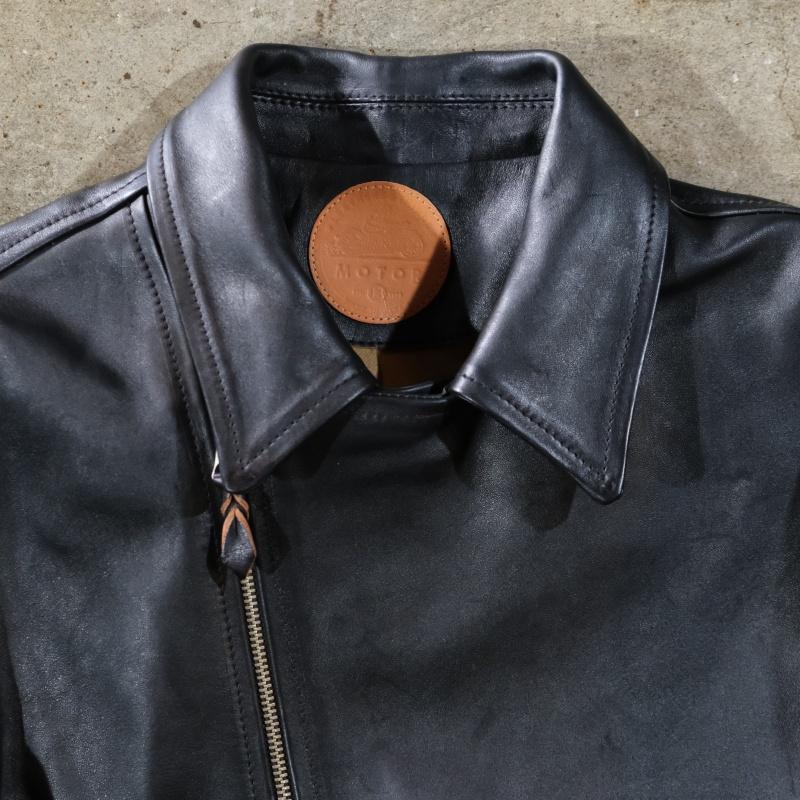 MOTOR NEW VINTAGE  モーター【ITALIAN HORSE FRONT DOUBLE SPORTS JACKET】ホースハイド ダブル スポーツジャケット 馬革 MOTO LEATHERの画像