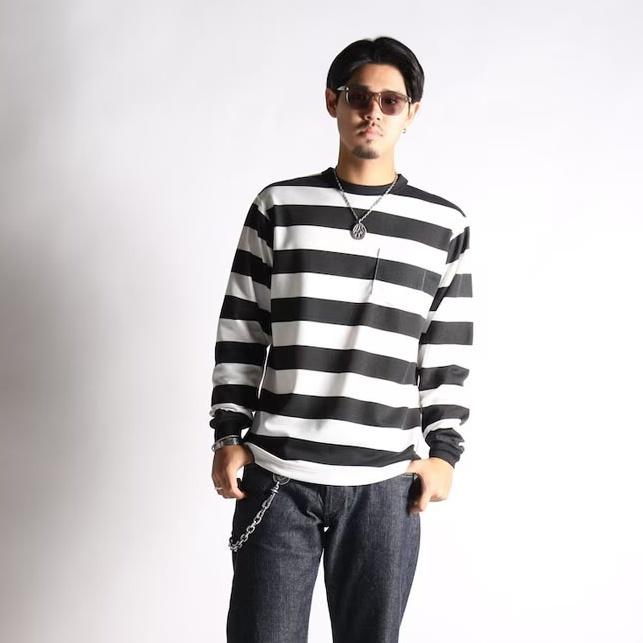 WESTRIDE ウエストライド【POWER DRY BORDER LONG TEE】パワードライ