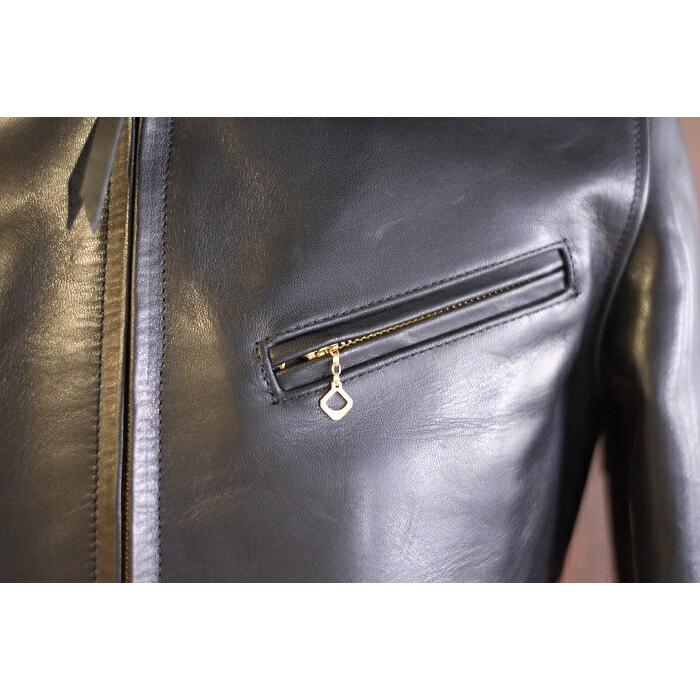 Y'2 LEATHER ワイツーレザー【HVR-42】【HV HORSE SINGLE RIDERS≪BLACK≫】シングルライダース レザージャケット ホースハイド 馬革 日本製の画像