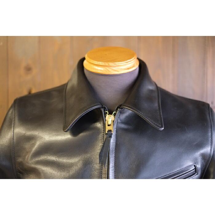 Y'2 LEATHER ワイツーレザー【HVR-42】【HV HORSE SINGLE RIDERS≪BLACK≫】シングルライダース レザージャケット ホースハイド 馬革 日本製の画像