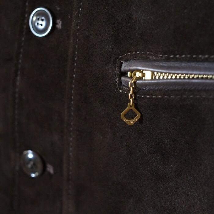 Y'2 LEATHER ワイツーレザー【TB-136】【STEER SUEDE×STEER OIL RIB JKT】ステアスエードｘステアオイル リブジャケット 牛革 日本製の画像