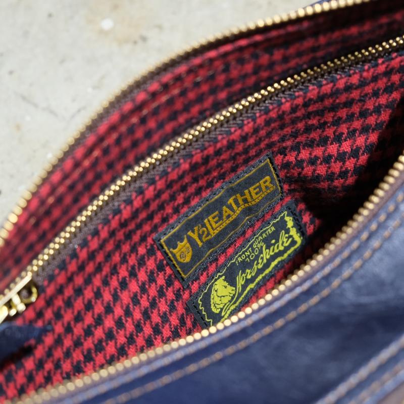 ワイツーレザー　インディゴ　ショルダーバッグ ホースハイド Y'2 LEATHER ワイツーレザー【BG-02】HORSE HIDE SHOULDER BAG