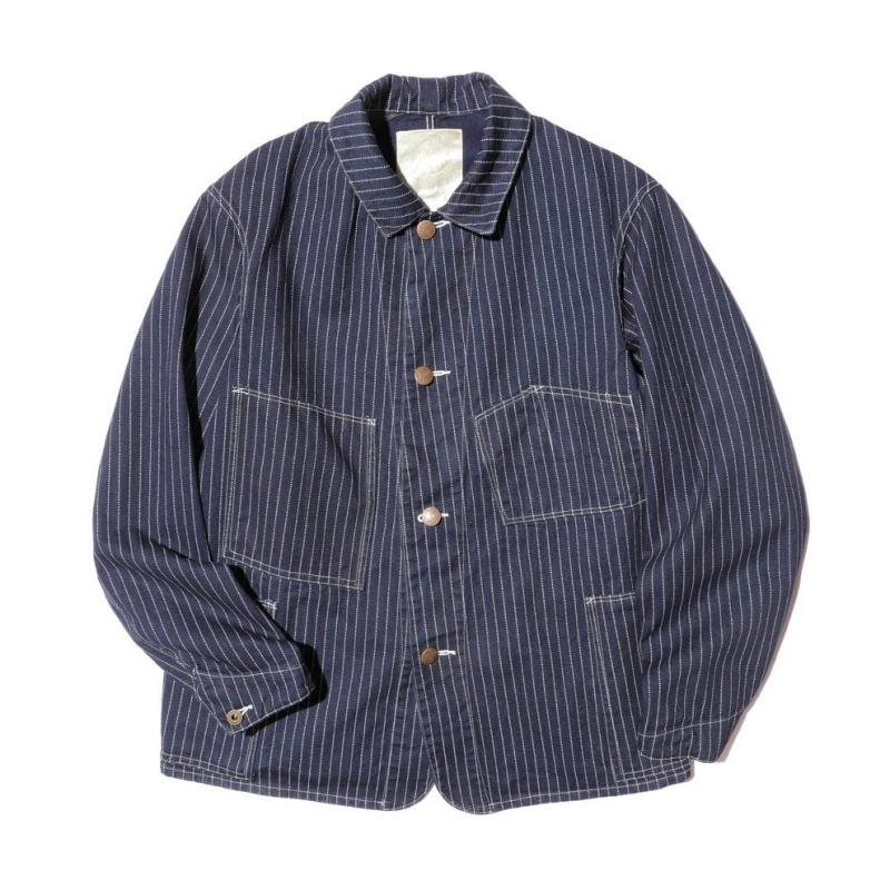 JELADO ジェラード 【AG11406】【Steelbeam Coat】カバーオールジャケット インディゴウォバッシュ ストライプ ワークウェア 日本製
