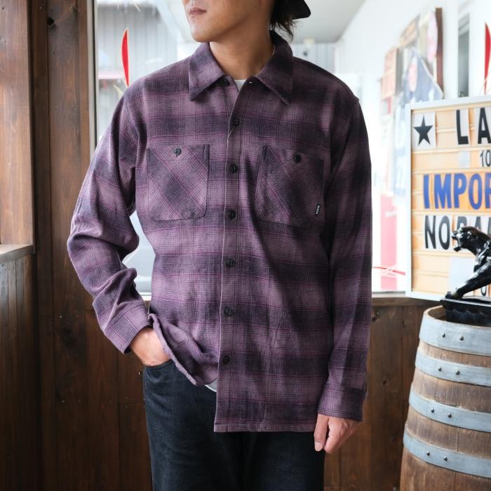 BLUCO ブルコ【155-11-047】【OMBRE CHECK FLANNEL SHIRT】オンブレー