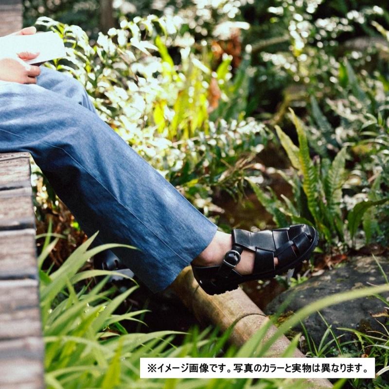BROTHER BRIDGE ブラザーブリッジ【HEMINGWAY】≪SHRINK TEACORE/COW≫ ヘミングウェイ フィッシャーマンサンダル レザー 茶芯 牛革 日本製の画像