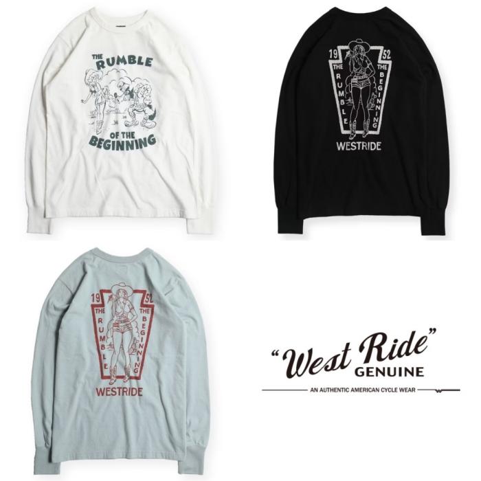 WESTRIDE ウエストライド【PT.L.TEE.26-02】プリント長袖Tシャツ