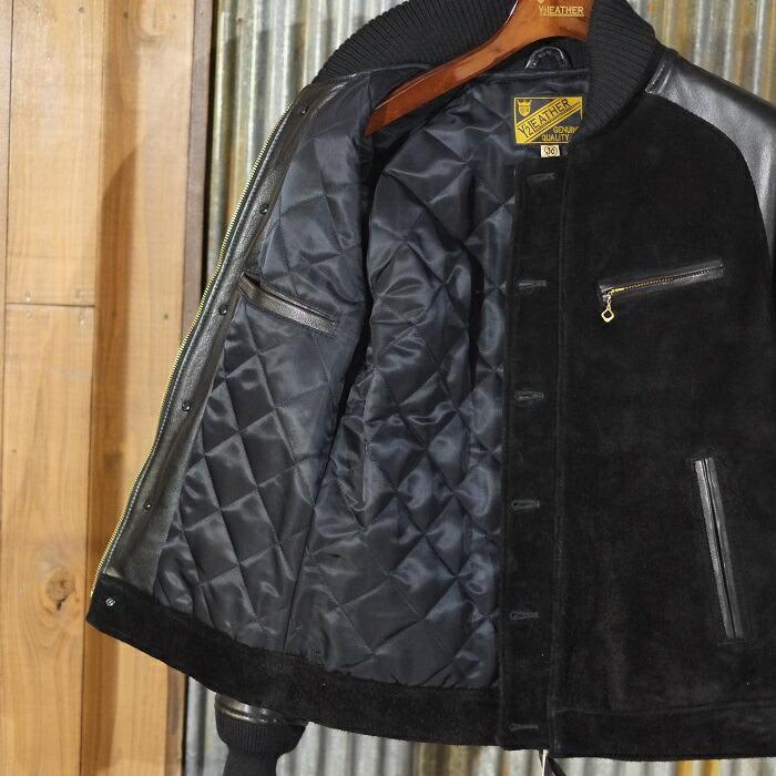 Y'2 LEATHER ワイツーレザー【TB-136】【STEER SUEDE×STEER OIL RIB JKT】 ≪44XXL / 46XXXL≫ステアスエードｘステアオイル牛革　日本製の画像