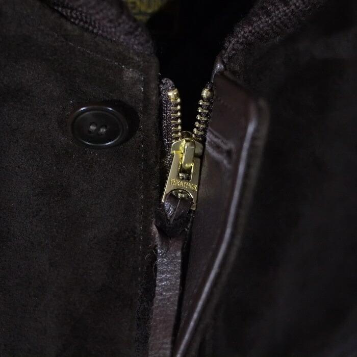Y'2 LEATHER ワイツーレザー【TB-136】【STEER SUEDE×STEER OIL RIB JKT】 ≪44XXL / 46XXXL≫ステアスエードｘステアオイル牛革　日本製の画像