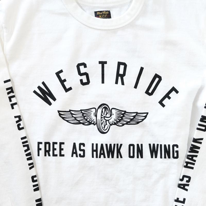 WESTRIDE ウエストライド【PT.L.TEE.24-02】プリント長袖Tシャツ