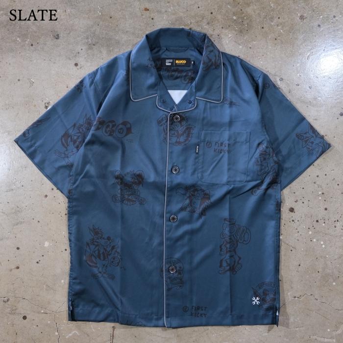 BLUCO ブルコ【153-21-008】【POOLSIDE SHIRT S/S -Tattoo-】半袖 