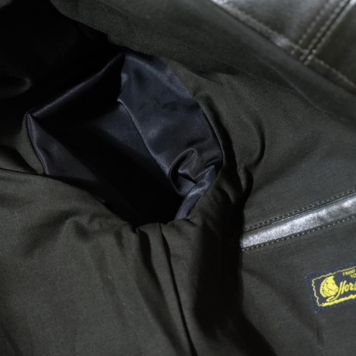 Y'2 LEATHER ワイツーレザー【EB-140】【ECO HORSE 1st Type Gジャン】≪エコホース OLIVE≫≪裏地 COTTON LINEN≫ 日本製の画像