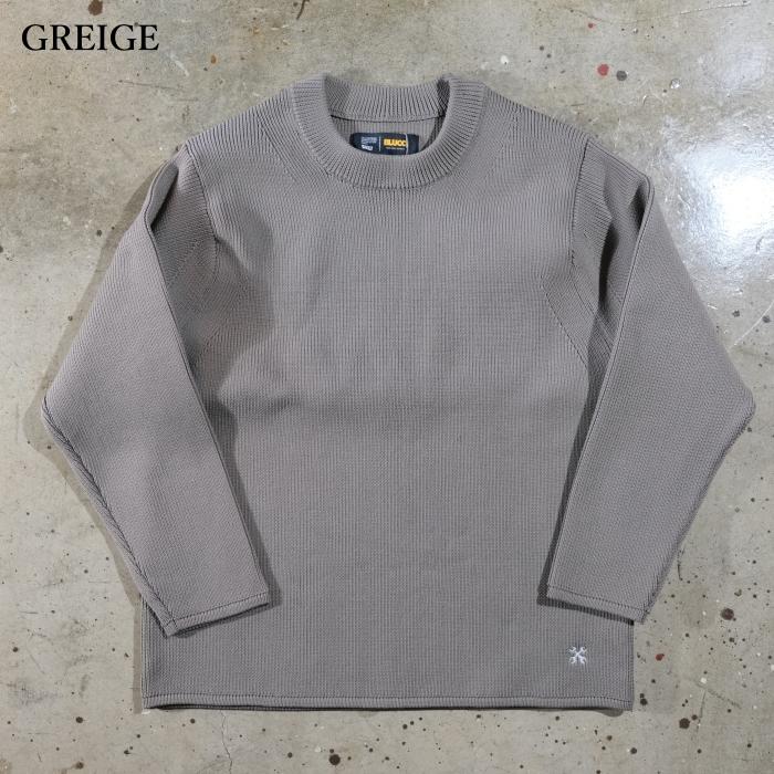 BLUCO ブルコ【155-15-001】【CREW NECK RIB KNIT SWEATER】クルー