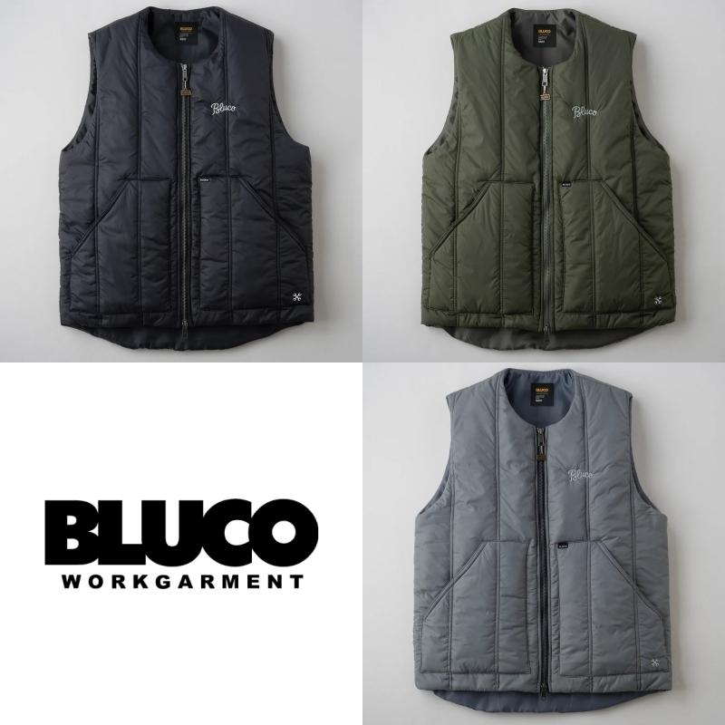 BLUCO ブルコ【145-35-008】【CREW NECK QUILTING VEST】クルーネック