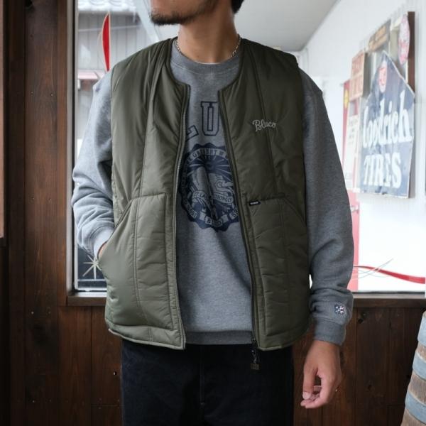 BLUCO ブルコ【145-35-008】【CREW NECK QUILTING VEST】クルーネック