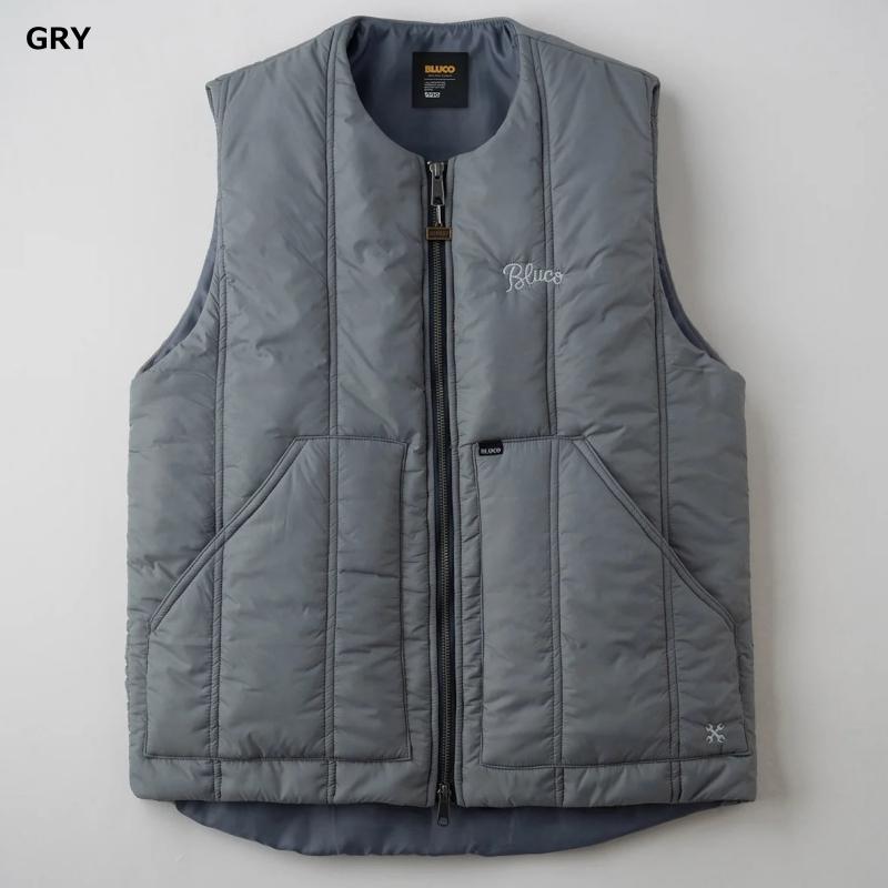 BLUCO | ブルコ QUILTING VEST ダウンベスト 全3色【BLUCO/ブルコ】2024AW「Rib Collar Quilting Vest/リブカラー