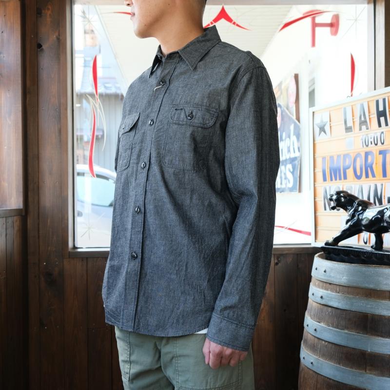 SUGAR CANE シュガーケーン【SC29159】【BLACK CHAMBRAY L/S WORK