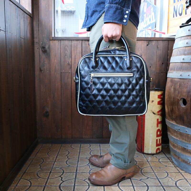 ウエストライドパデッドブリーフバッグキルテイングパッドホースハイド ショルダー付 WESTRIDE ウエストライド【PADDED BRIEF BAG】パデッドブリーフバッグ