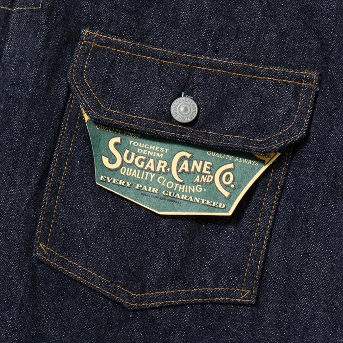 SUGAR CANE シュガーケーン【SC11936T】【13oz. DENIM BLOUSE 1936 MODEL (T-BACK) 】1nd Type デニムジャケット ワンウォッシュ 日本製 COTTON100%の画像