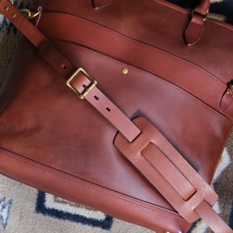 VASCO ヴァスコ【VS-244LS】【LEATHER NELSON 2WAY BAG】≪CAMEL≫ レザーネルソン2WAYトートバッグ ショルダーストラップ付 姫路産レザー 丘染め 日本製の画像