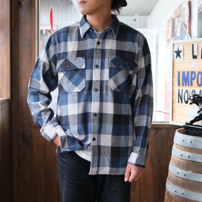 BLUCO オンブレチェック フランネルシャツ XL ブルコ　ワークシャツ BLUCO ブルコ【155-11-048】【BUFFALO CHECK FLANNEL SHIRT