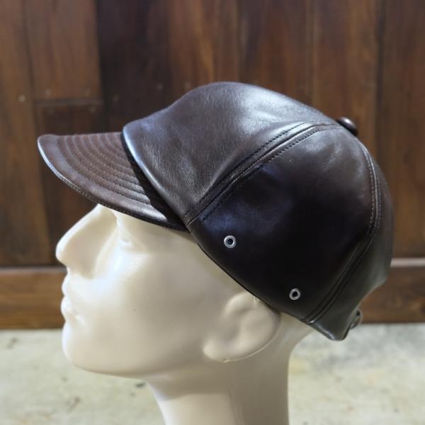 激レア90sMIAMIハリケーンズ｜オールレザーキャップ革ツートン韓国製１点もの LOS ANGELES KINGS レザーキャップ90s