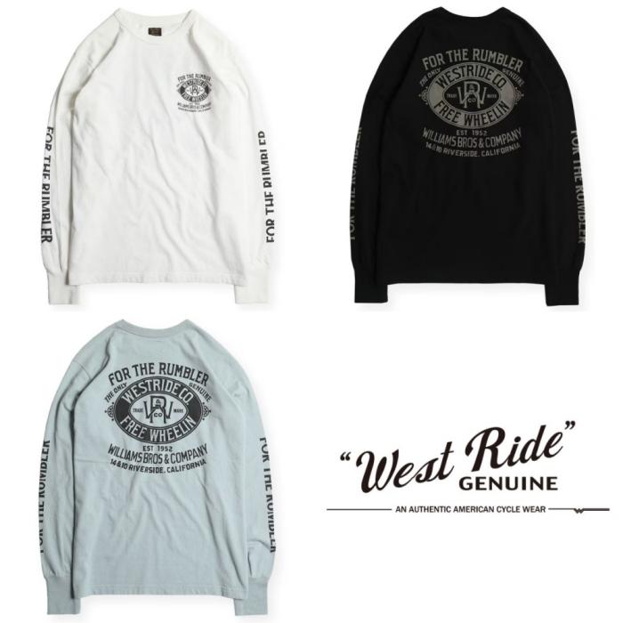 WESTRIDE ウエストライド【PT.L.TEE.26-01】プリント長袖Tシャツ