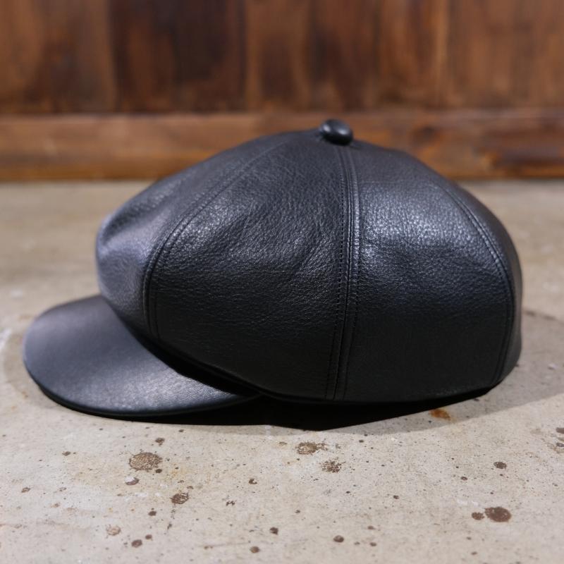 【極美品】ワイツーレザー キャスケット ステアオイル 牛革 ブラック Mサイズ Y'2 LEATHER ワイツーレザー【LC-04】【STEER OIL CASQUETTE】ステア